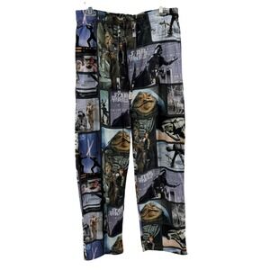 Star Wars Mens Fleece Lounge Pants All Over Print Darth Vader Yoda Small SM